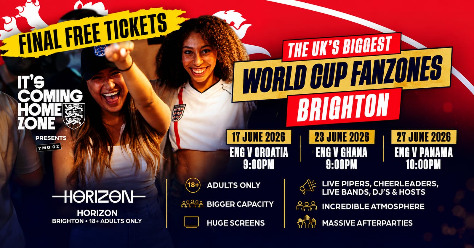 England Fanzone — World Cup — Horizon Club